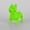 Green, variant on 3D Printed Articulated Shar Pei Dog Figurine Multi Color Flexible Joint Puppy Sculpture for Home Office and Desktop Decoration Green
