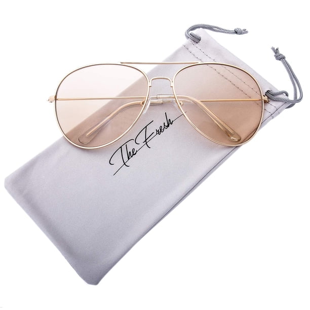 Gafas de sol The Fresh Classic con montura metálica Aviator XL de gran tamaño