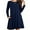 Navy Blue, variant on Chiclily Women's Long Sleeve Casual Dress Purple Large Tunic Dress Loose T-Shirt Dress with Pockets