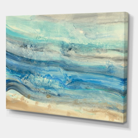 Designart 'Ocean Mineral Waves' Nautical & Coastal Canvas Art