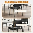 thumbnail image 5 of Elevon Waiting Room Chairs No Wheels Set of 1, Leather Stationary Office Reception Guest Chair with Padded Arms for Elderly Desk Conference Room Lobby Table Side Salon, 5 of 6