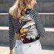 thumbnail image 5 of Disketp American Bald Eagle print Canvas Backpack Lightweight Travel Daypack Student Rucksack Laptop Backpack-Medium, 5 of 5