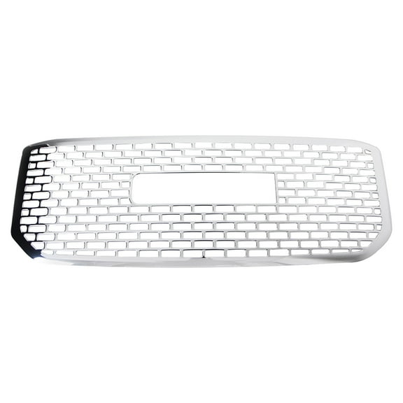 Ikon Motorsports Front Bumepr Grille Compatible With 2015-2020 GMC Yukon (Not Fit Yukon XL) ABS Plastic Chrome Front Bumper Upper Hood Grille Insert Assembly Replacement