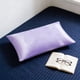 thumbnail image 5 of Funda de almohada de satén sedoso con cierre tipo sobre | Súper suave para el cabello y la piel | Reduce el frizz y las arrugas | Apto para veganos | Negro, azul, rosa y morado | 50 x 66 cm, 5 of 6