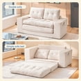 thumbnail image 2 of Leumius Futon Sofa Bed,2-in-1 Folding Sofa Bed with Memory Foam & Steel Frame,Corduroy Fabric Boneless Floor Sofa for Small Spaces, Apartments, Home Office & Bedroom,Beige, 2 of 11