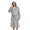 Dark Gray, variant on Men Hooded Fleece Robe Thermal Warm Belted Sleeprobe Loose Cozy Nightwear Pajamas Robe