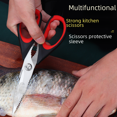 thumbnail image 2 of Tijeras de cocina multifuncionales de acero inoxidable para el hogar, tijeras para suplementos alimenticios, tijeras para matar peces, tijeras para huesos de pollo y camarones, tijeras resistentes, 2 of 4