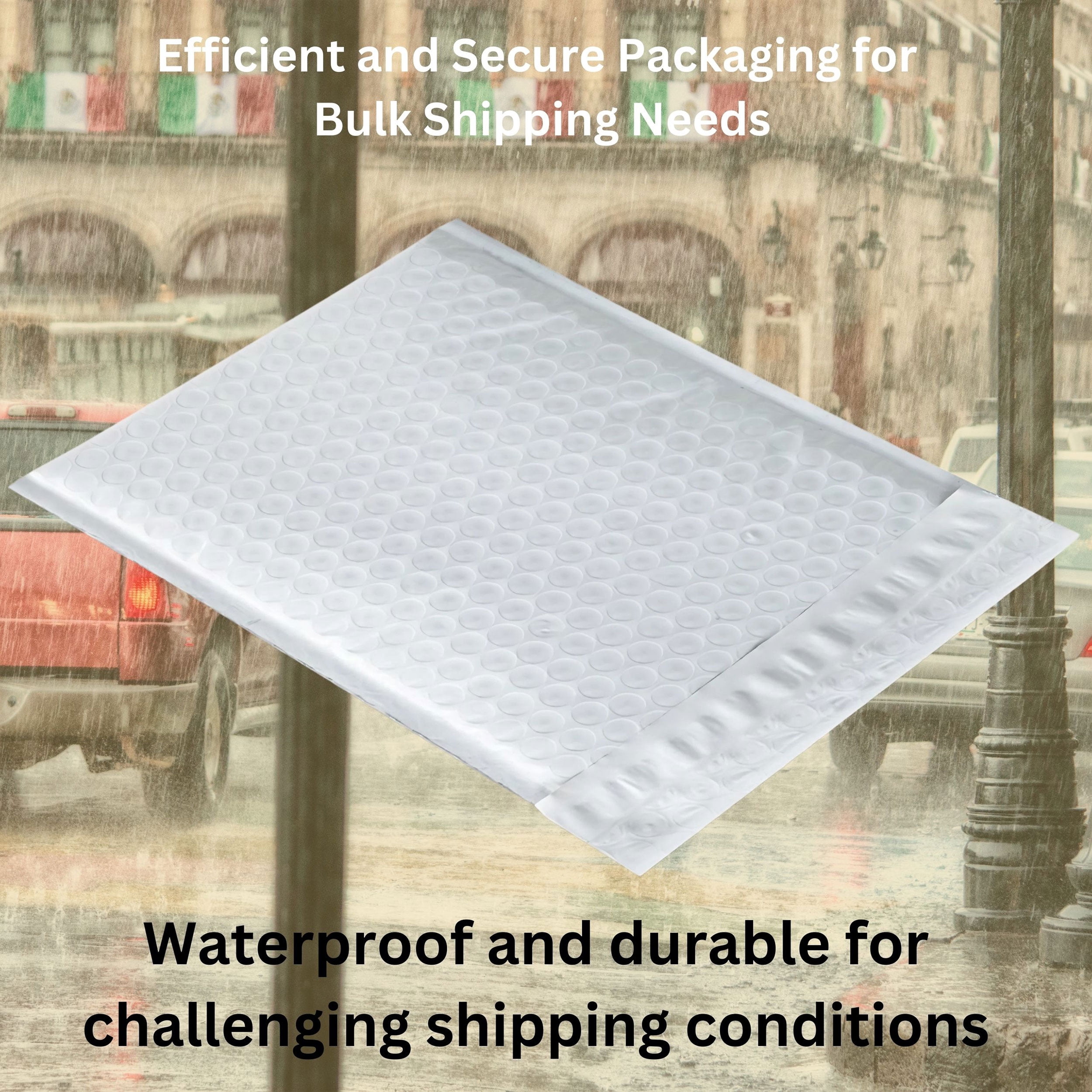 Poly Bubble Mailers Shipping Bags – Padded Envelopes, 7.25″ x 12″, White – 100-Pack