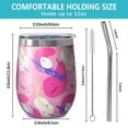 thumbnail image 5 of Modern 12oz Stainless Steel Insulated Wine Tumbler with Lid and Straw – Double Wall Vacuum Mug for Hot & Cold Drinks, 304 Steel Interior, Sweat-Free Design, 5 of 5