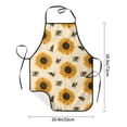 thumbnail image 4 of Naloa 1Pack Adjustable Bib Apron Waterdrop Resistant Cooking Kitchen Aprons for Women Men Chef, Sunflowers And Bee Print, 4 of 5