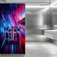 thumbnail image 3 of Erosebridal Formula Car Shower Curtain 72Wx72L, Race Track Bathroom Curtain, Colorful Smoke, 3 of 5
