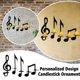 thumbnail image 2 of (Juego de 4) Lámpara de pared negra con notas musicales, 2 of 5