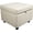 Cream With Storage, variant on H&B Luxuries Tufted Leather Square Flip Top Storage Ottoman Cube Foot Rest (Black)