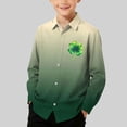 thumbnail image 2 of talentlend St. Patrick's Day Shirts for Boys Button down Long Sleeve Casual Collared Dress Shirt Kids Formal Clothes, 2 of 7