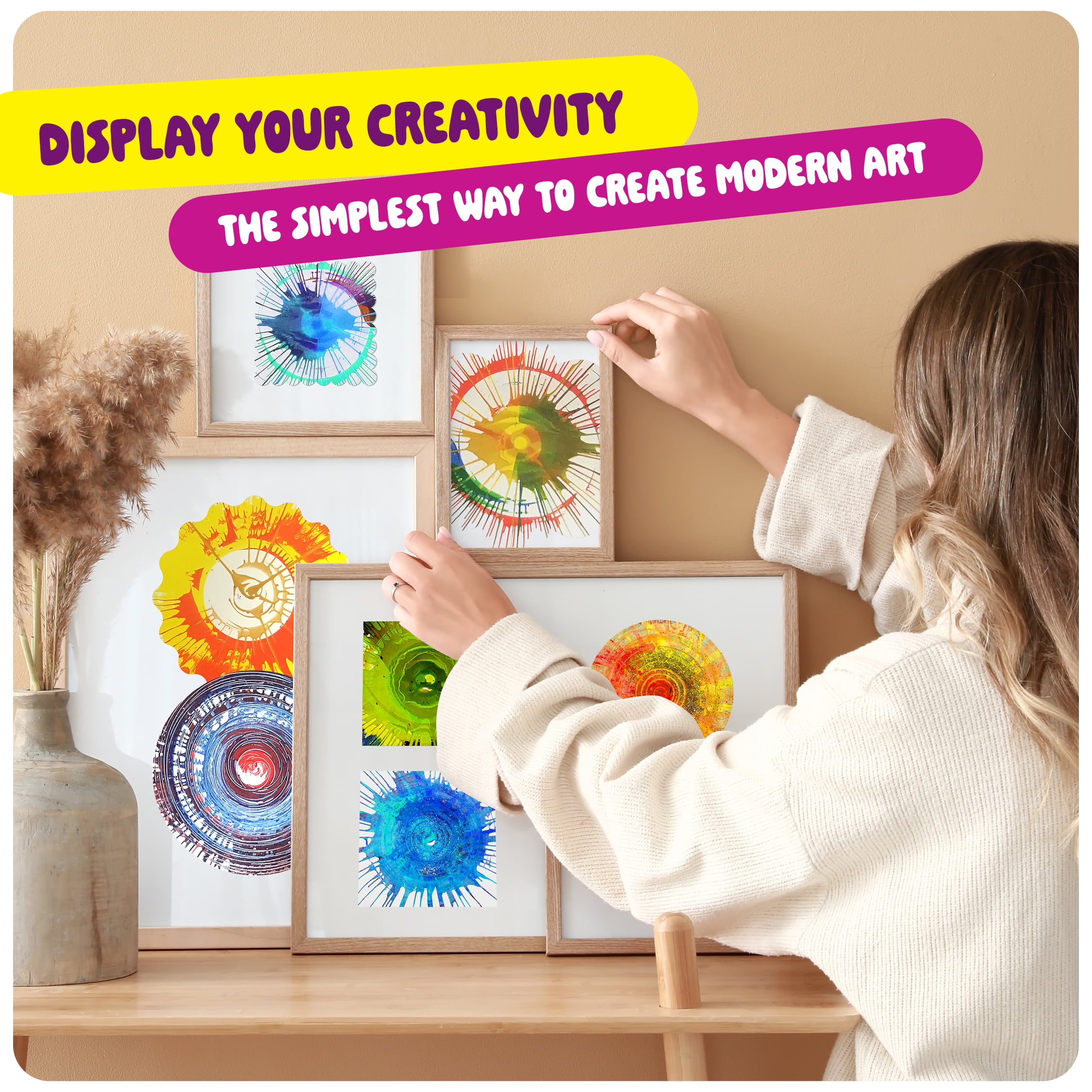 Spin Art Paint Kit for Kids - Gifts for Girls & Boys - Arts & Crafts Kit for Kids - Spin Art Machine