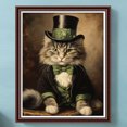 thumbnail image 3 of Kit de peinture par numéros sur toile, bricolage d'art à l'huile, Kit de chat mignon, décoration murale de maison, 40x50cm, 3 of 9
