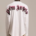 thumbnail image 4 of Nuevo Producto de Palm, camiseta de manga larga con letras sánscritas de Palm Angels impresas en la parte posterior para hombres y mujeresCuerpo entero estampado negro., 4 of 5