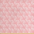 thumbnail image 1 of Floral Fabric by the Yard, Abstract Design Flowers Monochrome Pattern Feminine Delicate Image, Decorative Upholstery Fabric for Chairs & Home Accents, Pastel Pink and White by Ambesonne, 1 of 4