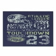 thumbnail image 1 of Sports Cutting Board, Retro Style American Football College Theme Illustration Athletic Championship Apparel, Decorative Tempered Glass Cutting and Serving Board, Small Size, Purple, by Ambesonne, 1 of 1