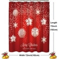 thumbnail image 5 of Red Christmas Shower Curtain, Christmas Snowflakes Shower Curtains for Bathroom Decor, Winter Holiday Shower Curtain, Xmas Glitter Sparkle Fabric Cloth Bath Curtain, 72x72 Inch, 5 of 6