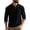 Black, variant on Mens Polo Shirts Business Casual Loose Fit Lapel Long Sleeve Shirt Top