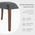 thumbnail image 6 of Snugway Dining Chairs Modern Upholstered Set of 6 Fabric Dining Chairs with Wood Legs, Darkgrey, 6 of 9