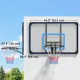 thumbnail image 2 of CoSoTower Wall Mounted Basketball Hoop, Mini Hoop with 45" x 29" Shatter Proof Backboard, Durable Rim and All-Weather Net for Indoor and Outdoor Use, 2 of 7