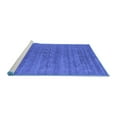 thumbnail image 2 of Ahgly Company Machine Washable Indoor Square Abstract Blue Contemporary Area Rugs, 4' Square, 2 of 4