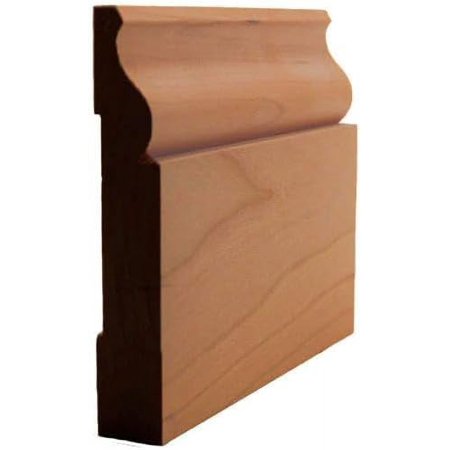 EWBB11 Colonial 4" Tall x 11/16" Baseboard Moulding. Unfinished, Cherry, 94"