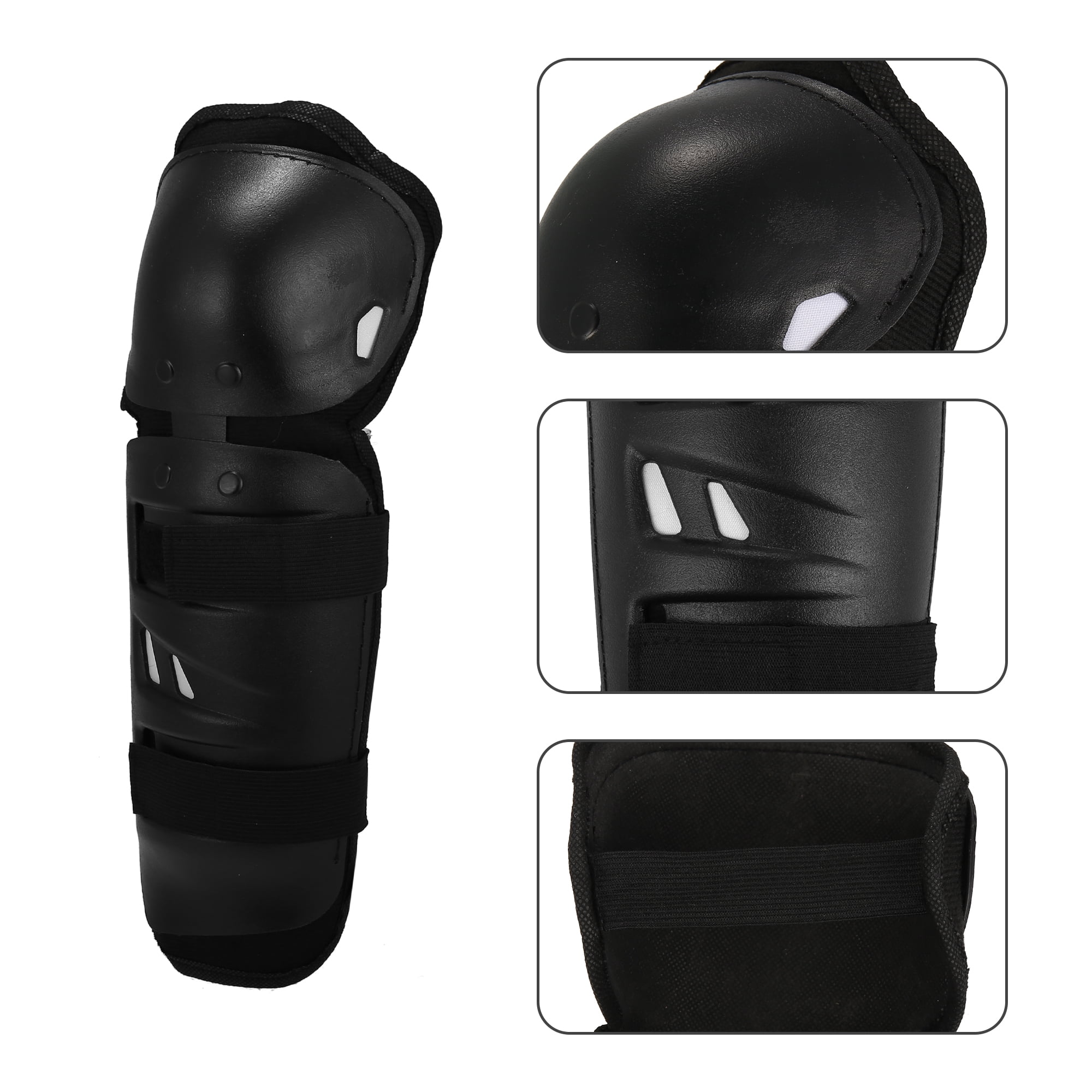 Unique Bargains Motorcycle Knee Elbow Pads with Adjustable Strap for Adults 4pcs