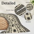 thumbnail image 3 of Black Khaki Boho Body Pillow Covers 20"x54", Vintage Ethnic Tribe Abstract Art Retro Soft Brushed Microfiber Breathable Throw Pillow Covers, Pillowcase with Zipper for Couch Sofa Bedroom Living Room, 3 of 9