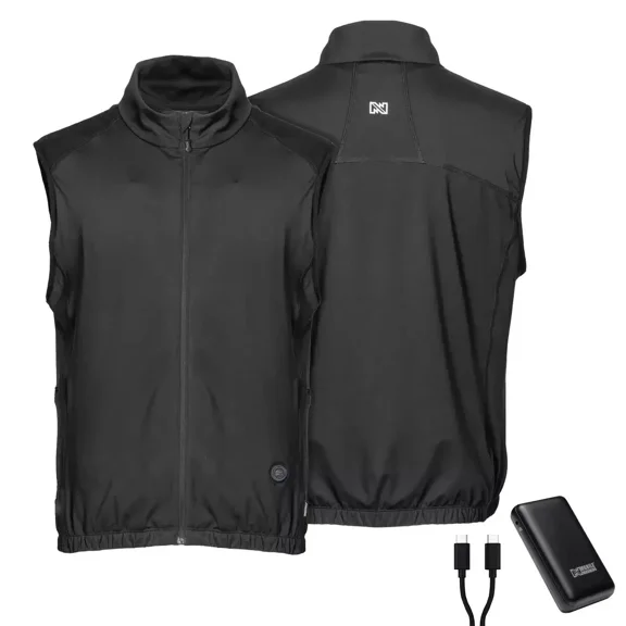 Mobile Warming Battery Powered Heated Vest Unisex Heat up to 16 Hours, Large