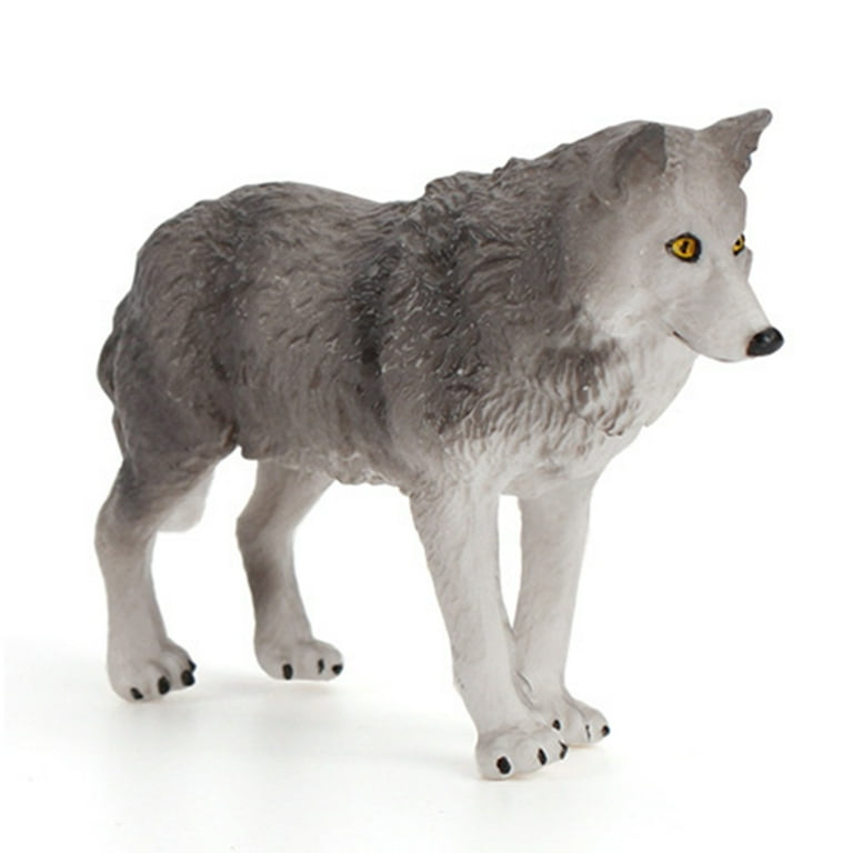 SPHET 7Pcs Wolf Toy Figurines Set Gray Wolf Simulation Wolves Action Figures Collection Lifelike Wolf Animals Figures