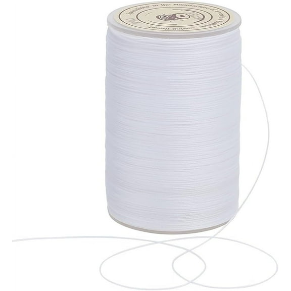 White Waxed Polyester Cord 175 Yards/160m 0.30.4mm Ideal