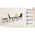thumbnail image 5 of 4 Dining Chairs With Pu Leather Cover - , Black Metal Legs, Comfortable Curved Back For Enjoyment (beige And 4 Chair , Modern Relaxing Cushions, Ergonomic A Tranquil Moment, 5 of 7