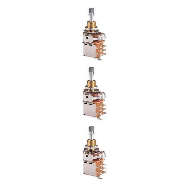 mmirethe Durable Electric Guitar Bass Replacement Parts Enhanced Potentiometer Audio Pot A500K 3Set