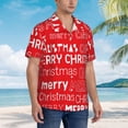 thumbnail image 5 of Merry Christmas Hawaiian Shirts For Men, Summer Short-Sleeve Relaxed-Fit Button-Down Shirts 3x-Large, 5 of 9