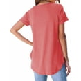 thumbnail image 3 of Fantaslook Short Sleeve T Shirts for Women Crew Neck Side Split Tunic Tops Casual Summer Shirts, 3 of 7