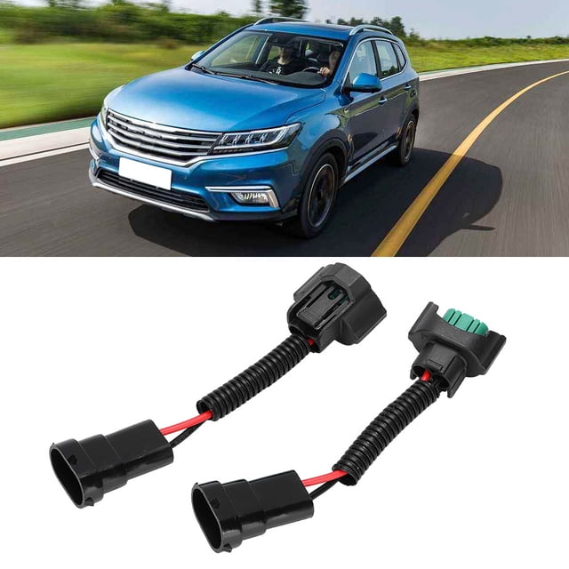Headlight Adapter Socket Wire, 2 Pcs H11 Bulb Lamp Base Adapter Socket Female Male Wire Plug Harness Holder for Car Headlight