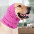 thumbnail image 4 of rygai Dog Ear Cover Wrap High Elasticity Extra Soft Solid Color Wear Resistant Easy wearing Anxiety Relief Polyester Noise Pet Dog Neck Ear Cover Muff Pet Supplies Grey, 4 of 8
