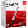 thumbnail image 1 of Sharpie Marqueurs Permanents, Pointe Fine, Noir, 36 Unités, 1 of 1