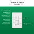 thumbnail image 3 of Lutron Macl-L3s25 Maestro Led+ Dual Dimmer And Switch, 75W Led Bulbs, Single Pole - White, 3 of 7