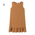 thumbnail image 1 of Vestido de mujer Vestido sin mangas con lunares Vestido sin mangas con volantes sueltos, Caqui, S Inevent AP002113-01, 1 of 6