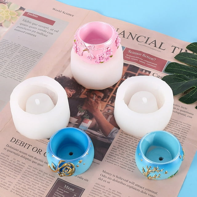 serony DIY Non-stick Flexible Silicone Plant Flowerpot Mold Handicraft Flower Pot Mould Crafts Molds Planting Professional Type 2