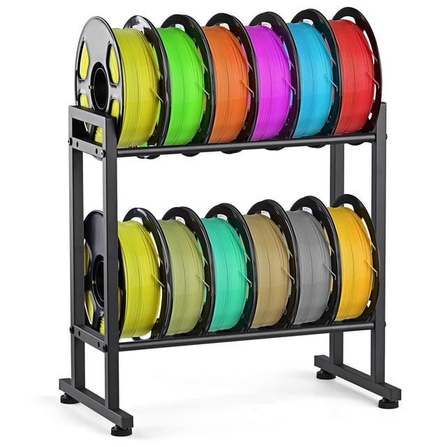 Estante de almacenamiento de filamentos para impresora 3D MAYJOY Desktop de 2 niveles