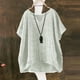 thumbnail image 2 of Tops para mujer,Camiseta de lino para mujer, cuello en V, manga corta, informal, transpirable, corte regular, para usar en casa, sopatenor, 2 of 9