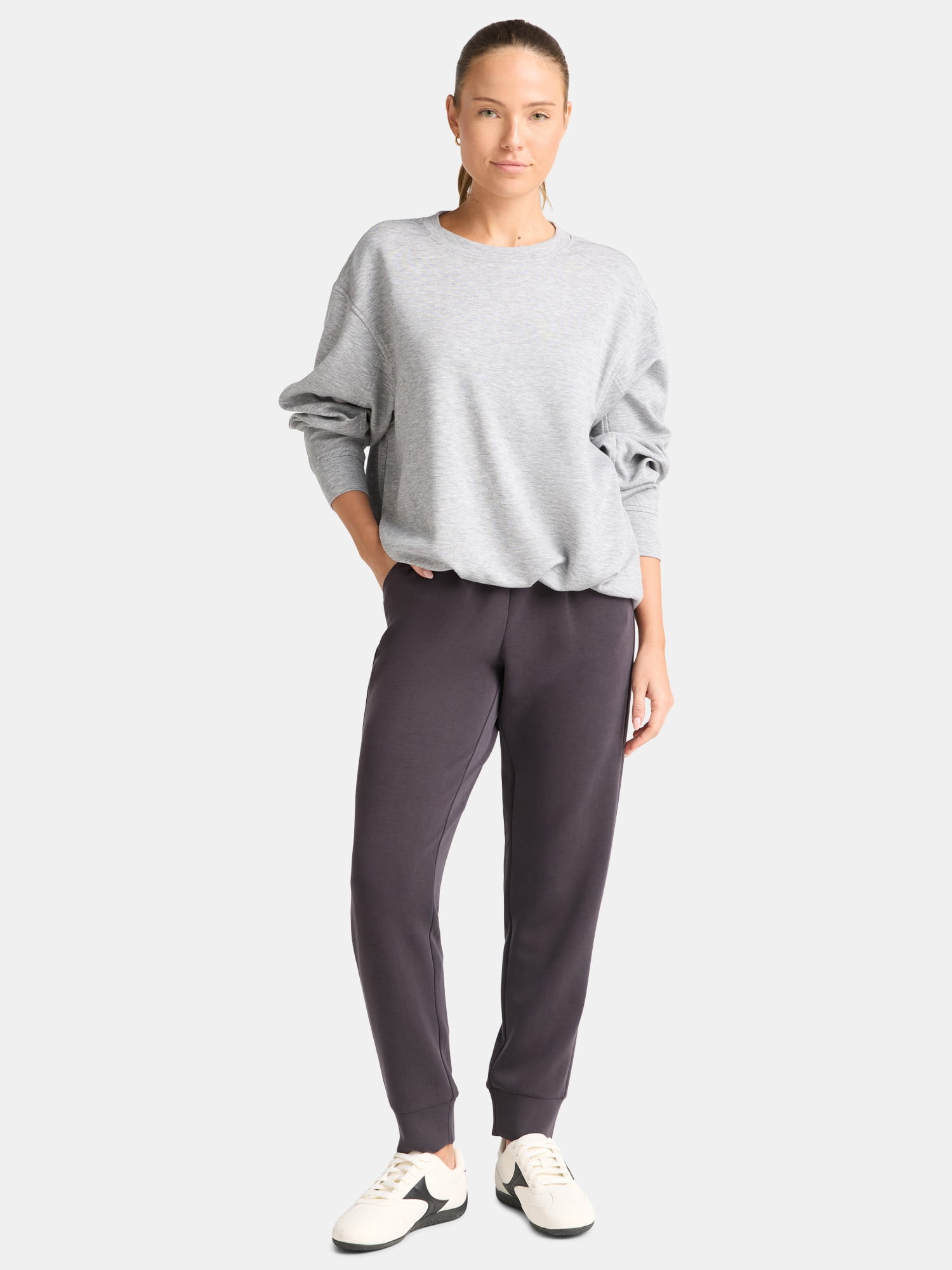 Avia Women's Knit Bubble Top with Long Sleeves, Sizes XS-XXXL
