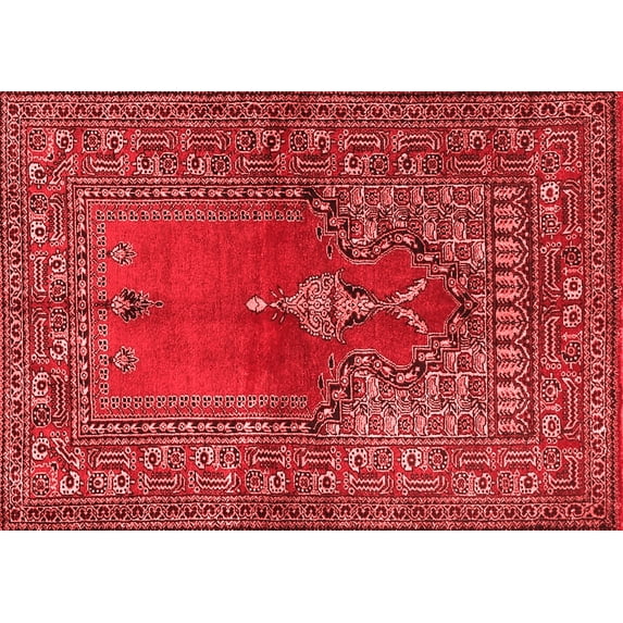 Ahgly Company Indoor Rectangle Oriental Red Traditional Area Rugs, 8' x 12'