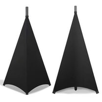 Yibooy Speaker Stand Cover Stretchable Tripod Stand Scrim (Black Three Side)