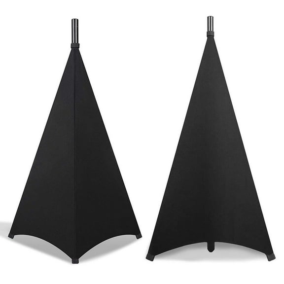 Yibooy Speaker Stand Cover Stretchable Tripod Stand Scrim (Black Three Side)